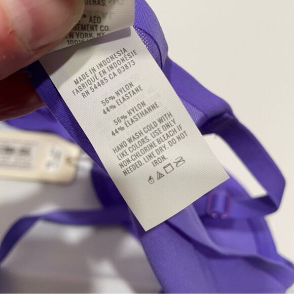 NWT Aerie Smoothez Balconette Mesh Unlined Purple Bra Size 34B - Picture 7 of 7